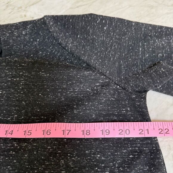 J. Jill Wearever Double-Face Jersey V-Neck Tunic Black Speckle cotton blend LP - Picture 6 of 8